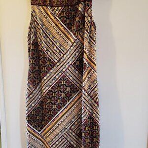 Womens cato colorful earthtones midi length.dress small
